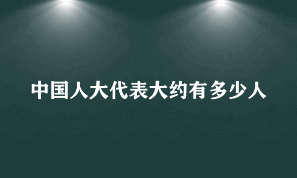 中国人大代表大约有多少人