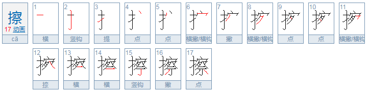 擦桌子的拼音？