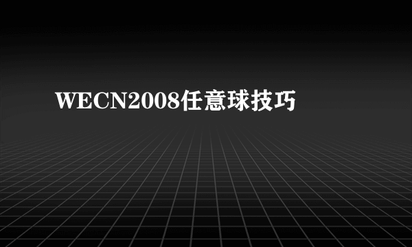 WECN2008任意球技巧