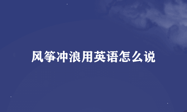 风筝冲浪用英语怎么说