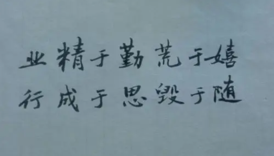 “业精于勤，荒于嬉；行成于思，毁于随。” 文言文翻译