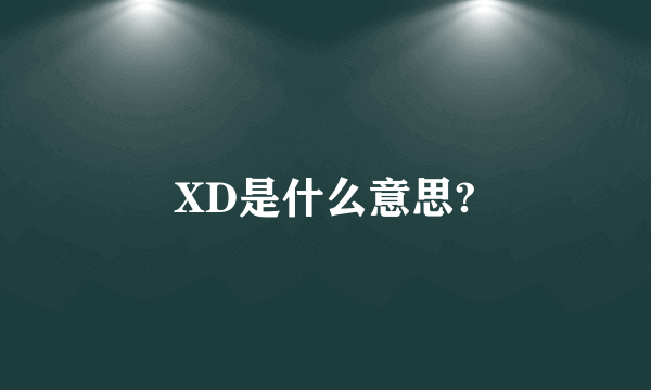 XD是什么意思?