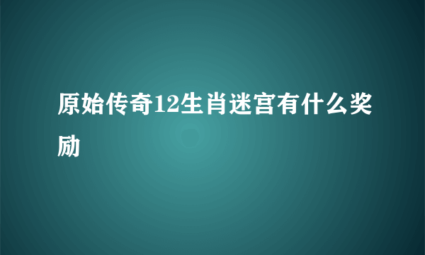 原始传奇12生肖迷宫有什么奖励