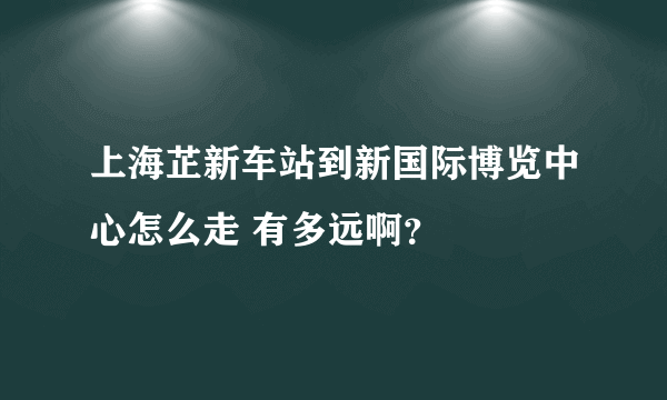 上海芷新车站到新国际博览中心怎么走 有多远啊？