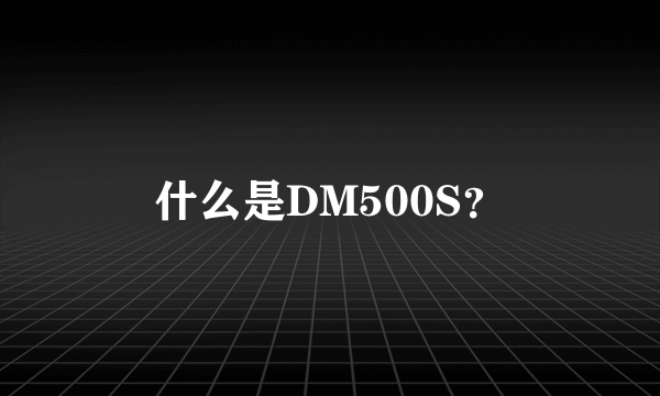 什么是DM500S？