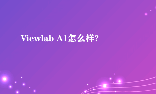 Viewlab A1怎么样?