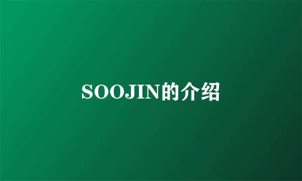 SOOJIN的介绍