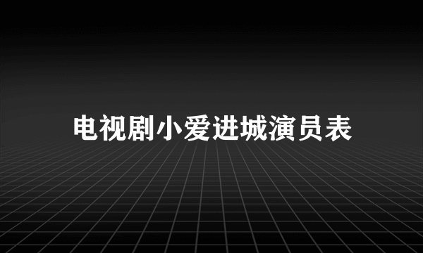 电视剧小爱进城演员表