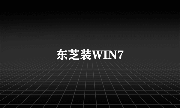 东芝装WIN7