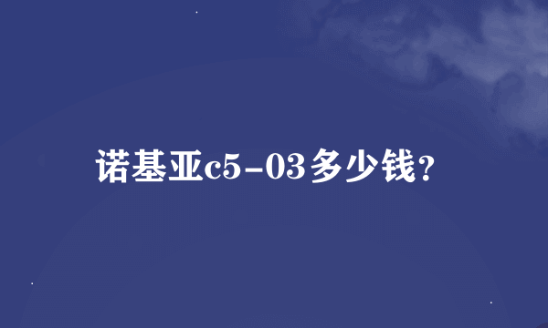 诺基亚c5-03多少钱？