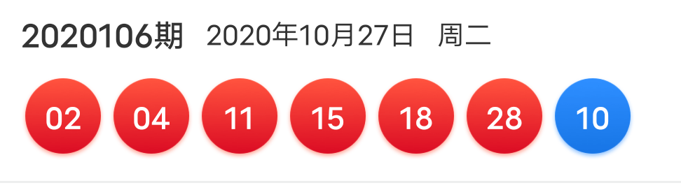 2020106期双色球开奖结果？