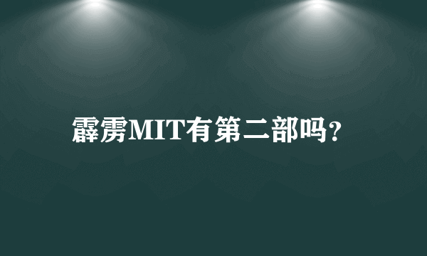 霹雳MIT有第二部吗？