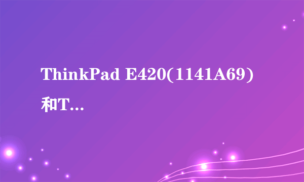 ThinkPad E420(1141A69) 和ThinkPad E420(11412YC) 选哪款啊