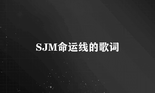 SJM命运线的歌词