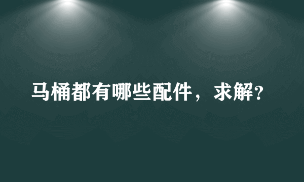 马桶都有哪些配件，求解？