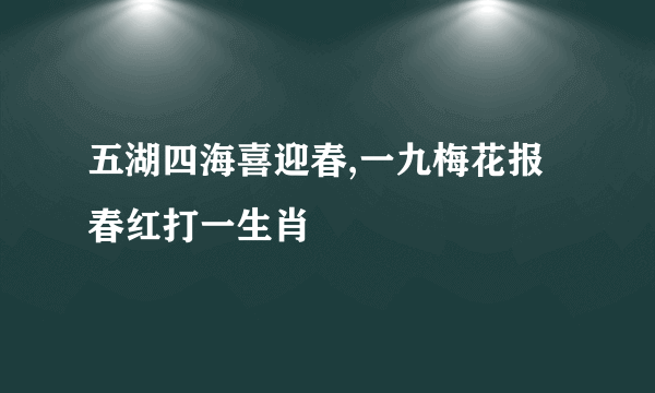 五湖四海喜迎春,一九梅花报春红打一生肖