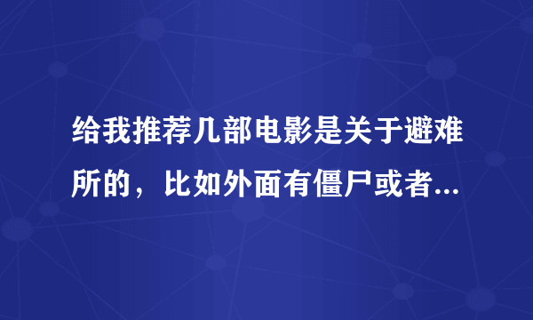 给我推荐几部电影是关于避难所的，比如外面有僵尸或者外星人等，然后待在家里的那种。