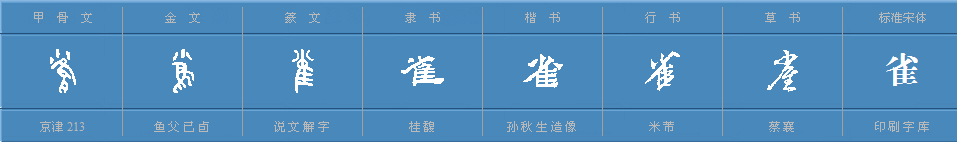 雀部首查什么偏旁