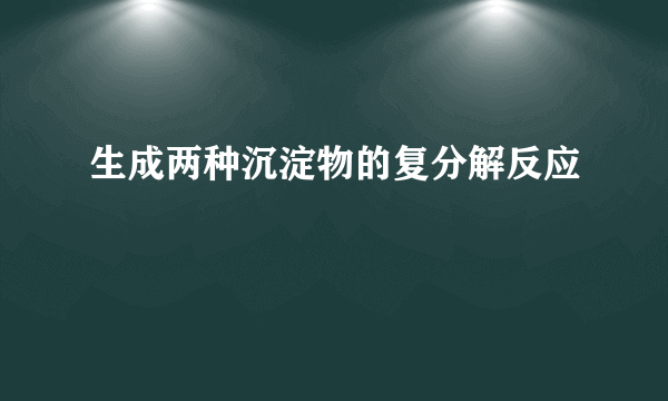 生成两种沉淀物的复分解反应