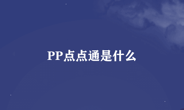 PP点点通是什么