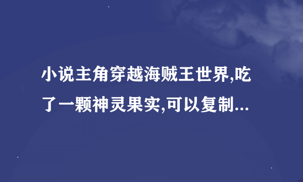 小说主角穿越海贼王世界,吃了一颗神灵果实,可以复制3颗果实的能力。求书名?