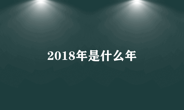 2018年是什么年