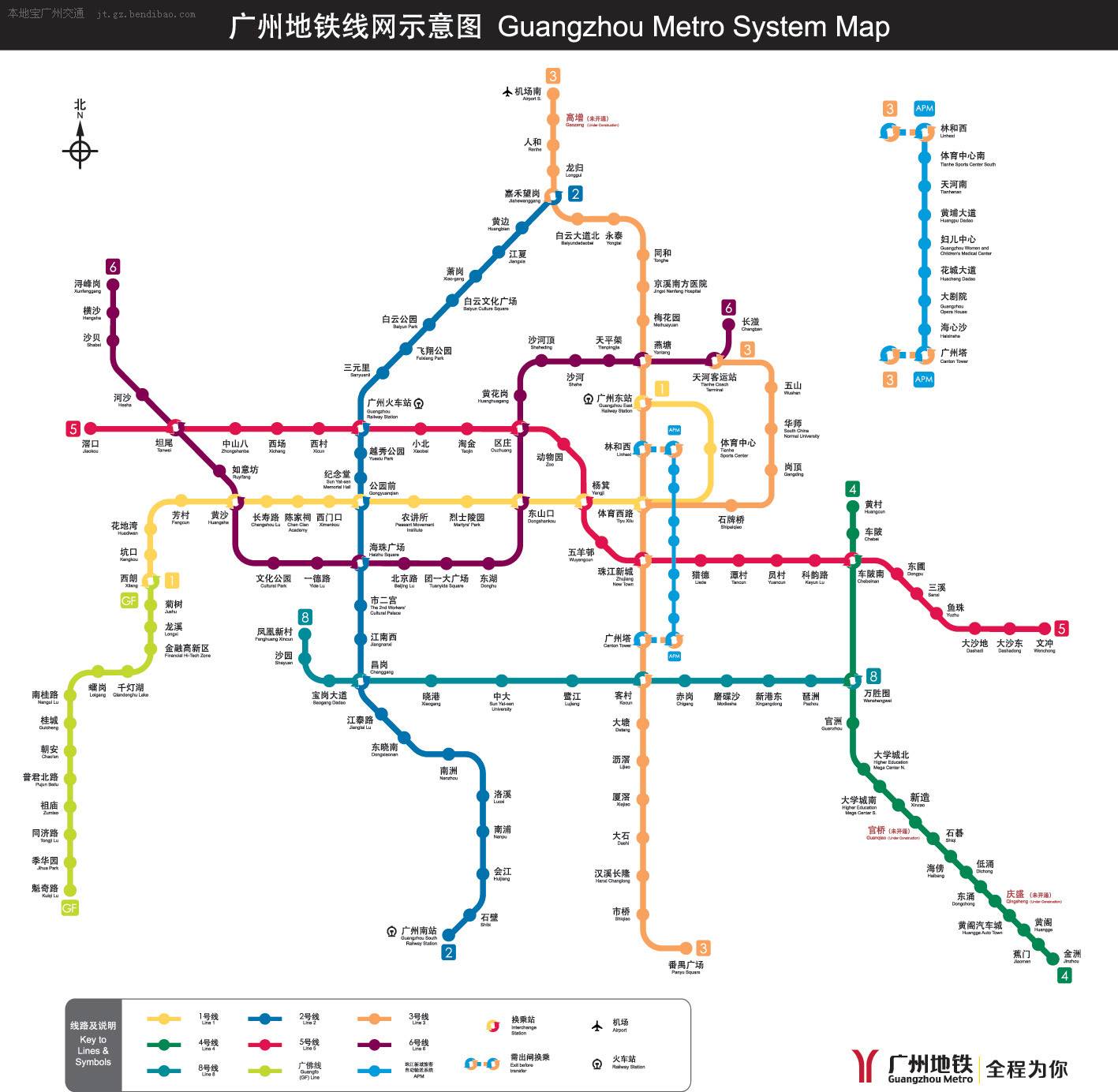 广州地铁线路图和佛山地铁线路图。。。