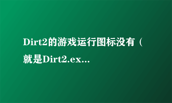 Dirt2的游戏运行图标没有（就是Dirt2.exe），谁给我一个