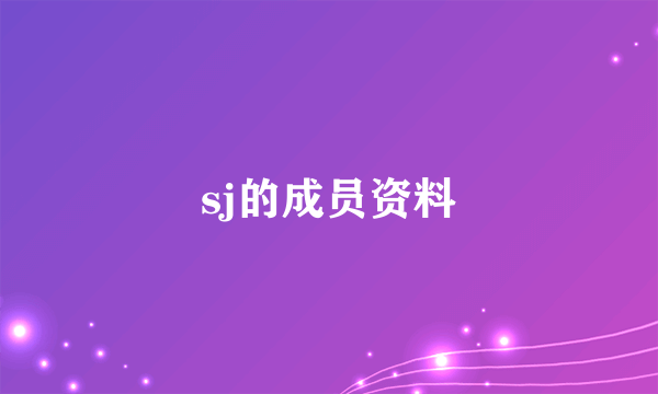 sj的成员资料