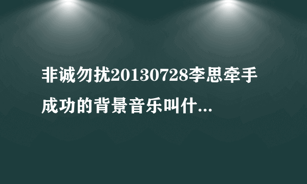 非诚勿扰20130728李思牵手成功的背景音乐叫什么，歌词里有一句“远去的风...”，求解。