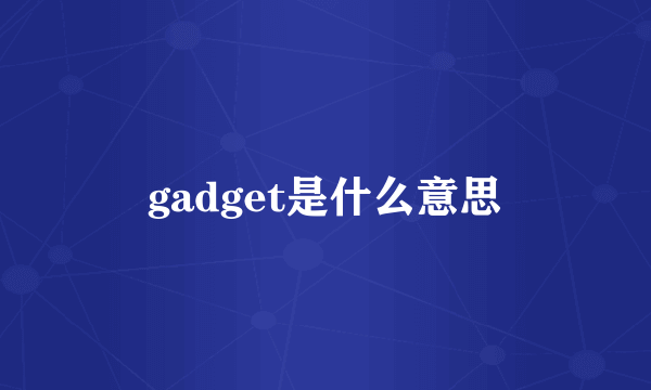 gadget是什么意思