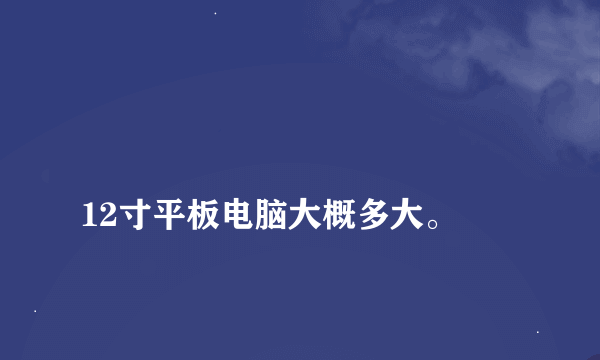 
12寸平板电脑大概多大。

