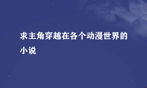 求主角穿越在各个动漫世界的小说