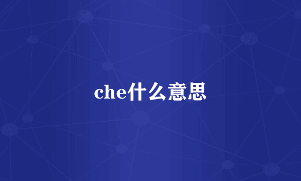 che什么意思