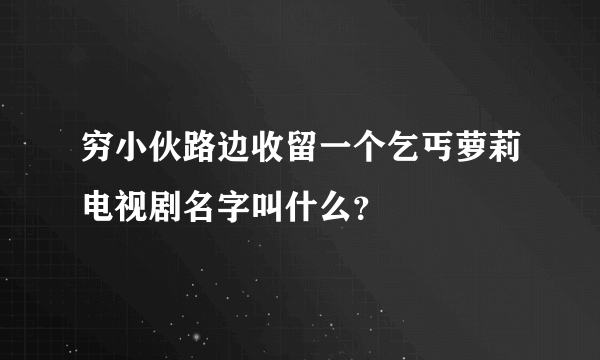 穷小伙路边收留一个乞丐萝莉电视剧名字叫什么？