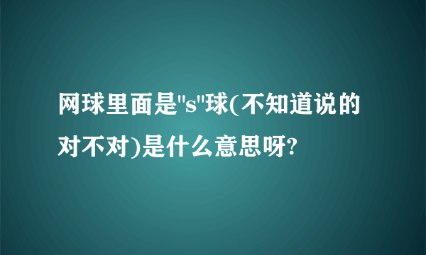 网球里面是