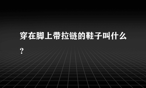 穿在脚上带拉链的鞋子叫什么？