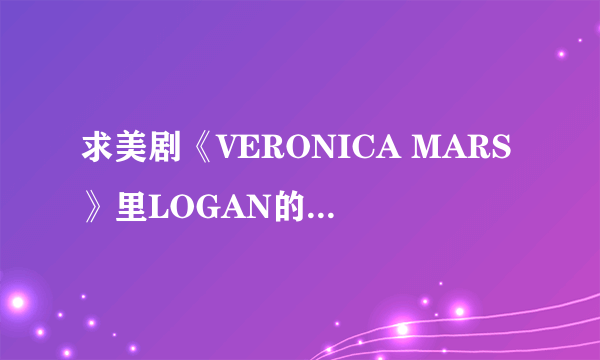 求美剧《VERONICA MARS》里LOGAN的详细资料！