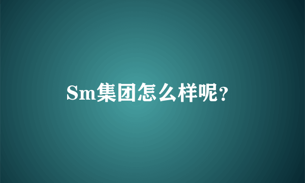 Sm集团怎么样呢？