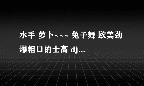 水手 萝卜~~~ 兔子舞 欧美劲爆粗口的士高 dj,谁知道是谁唱的么？