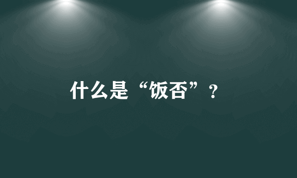 什么是“饭否”？