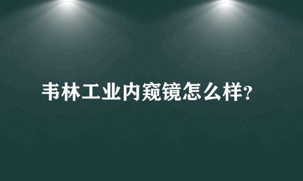 韦林工业内窥镜怎么样？