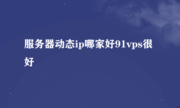 服务器动态ip哪家好91vps很好