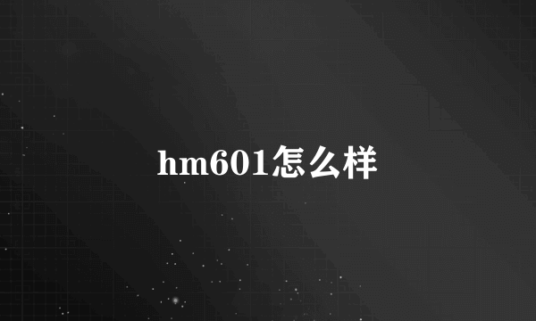 hm601怎么样