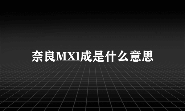 奈良MXl成是什么意思