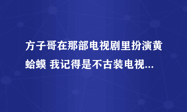 方子哥在那部电视剧里扮演黄蛤蟆 我记得是不古装电视剧 好像是方子哥