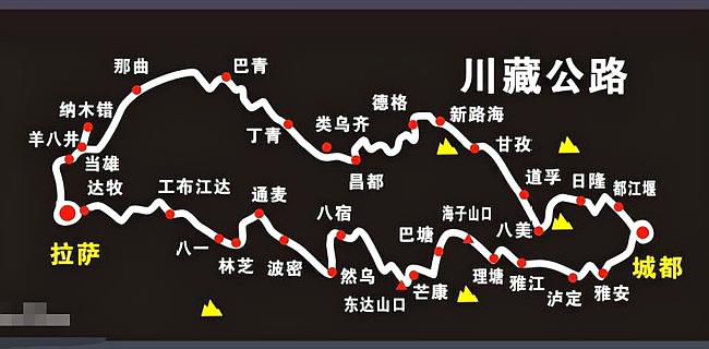 川藏线和滇藏线地图