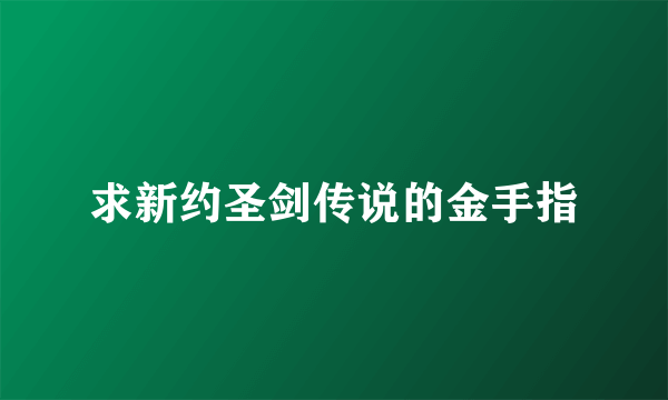 求新约圣剑传说的金手指