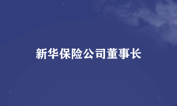 新华保险公司董事长