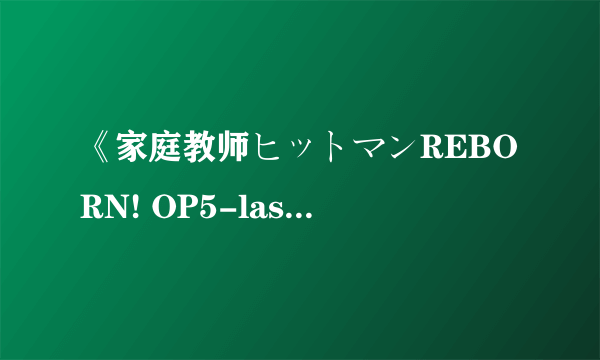 《家庭教师ヒットマンREBORN! OP5-last cross/光冈昌美》的歌词